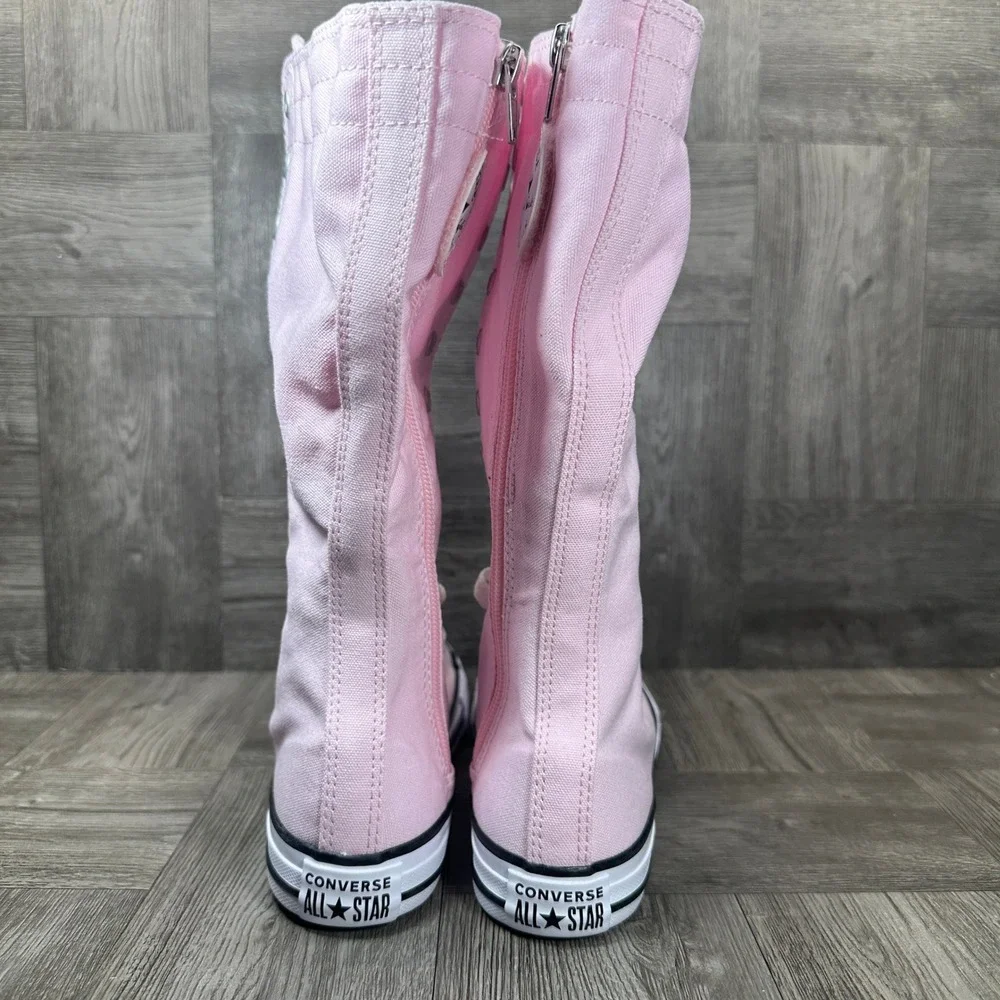 Converse XX-Hi Sneakers Youth 3 Pink Knee High Canvas Zip Up NEW